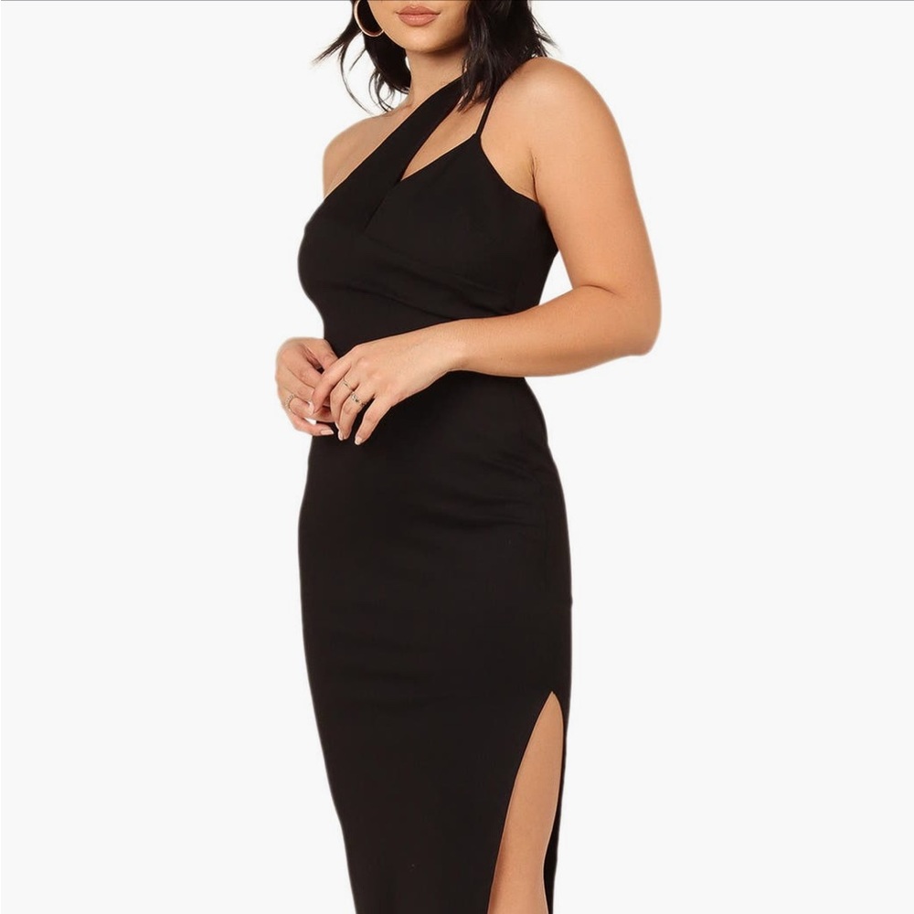 Petal & Pup Black One Shoulder Dress